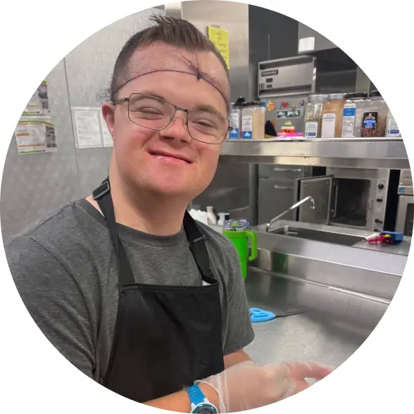 Ryan working in the kitchen